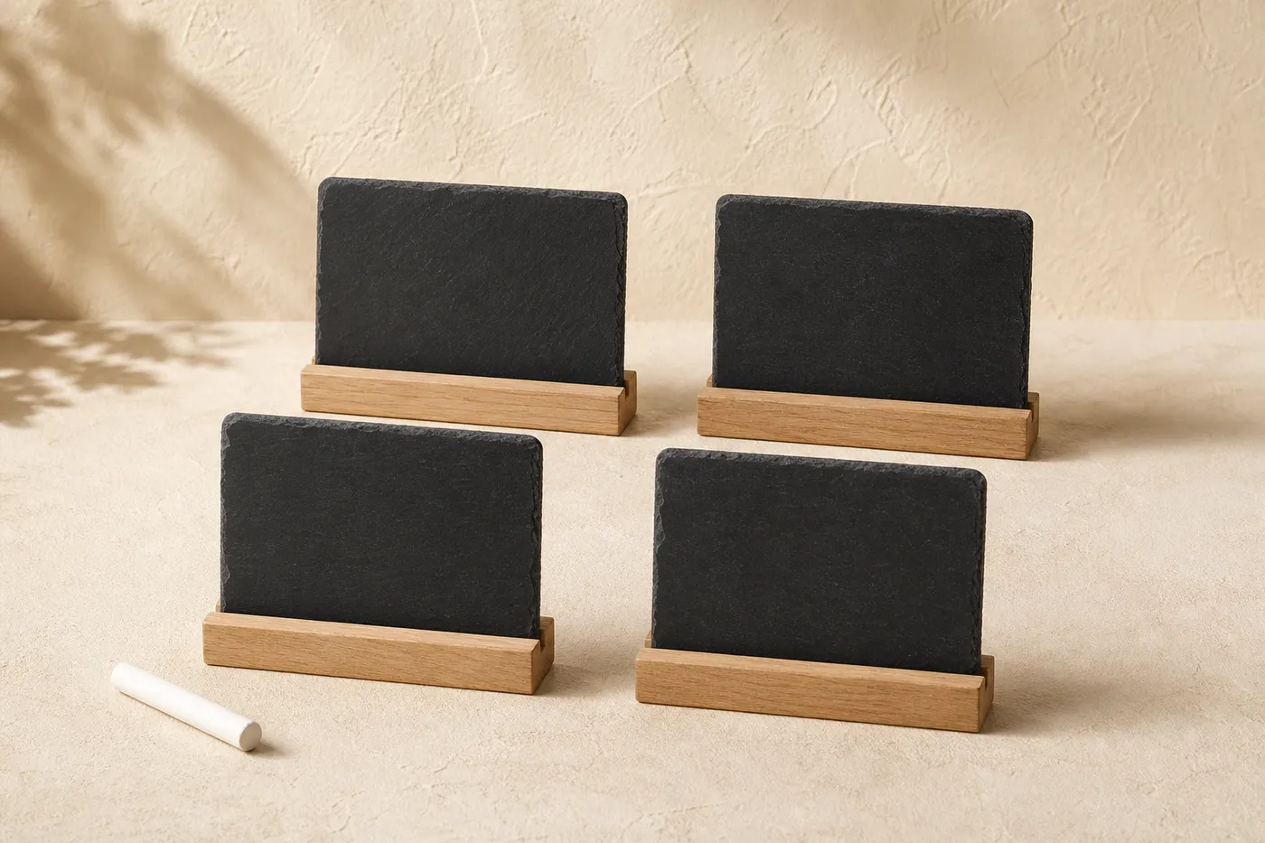 Lot de 4 Marque-Places Ardoise — N°03